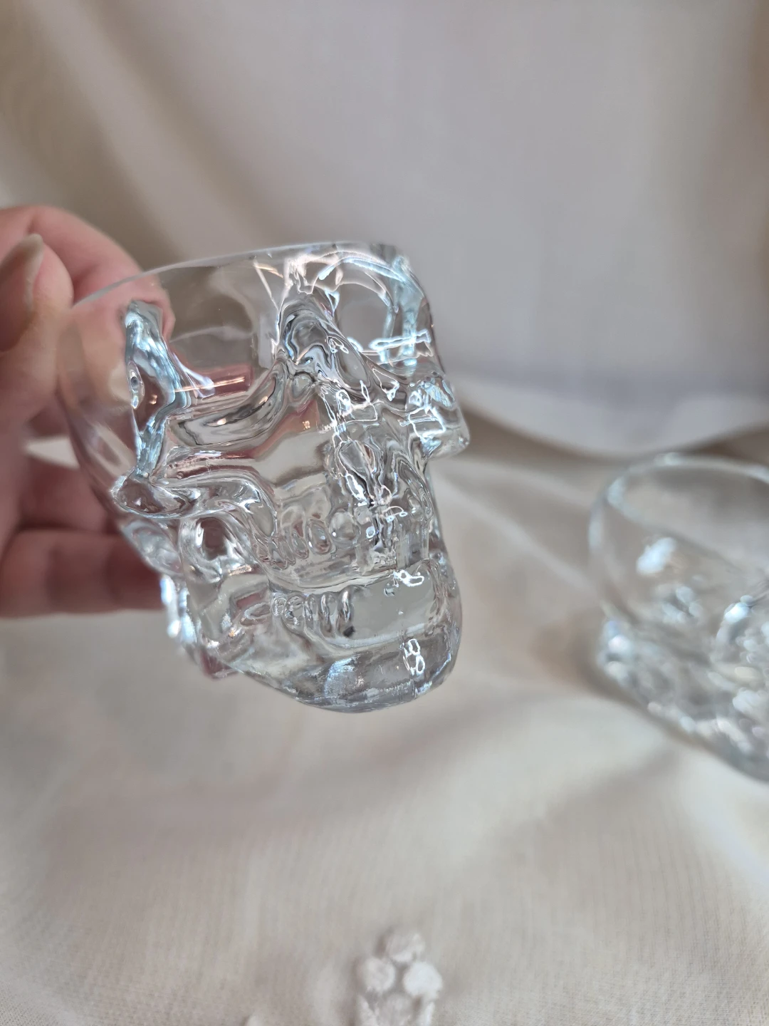 Pair of Glass 2 oz Skull Vodka Shot Glasses - photo 5