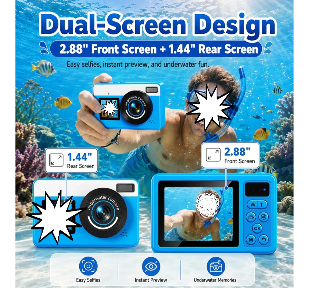 Maxmango D70 Underwater Camera - photo 2