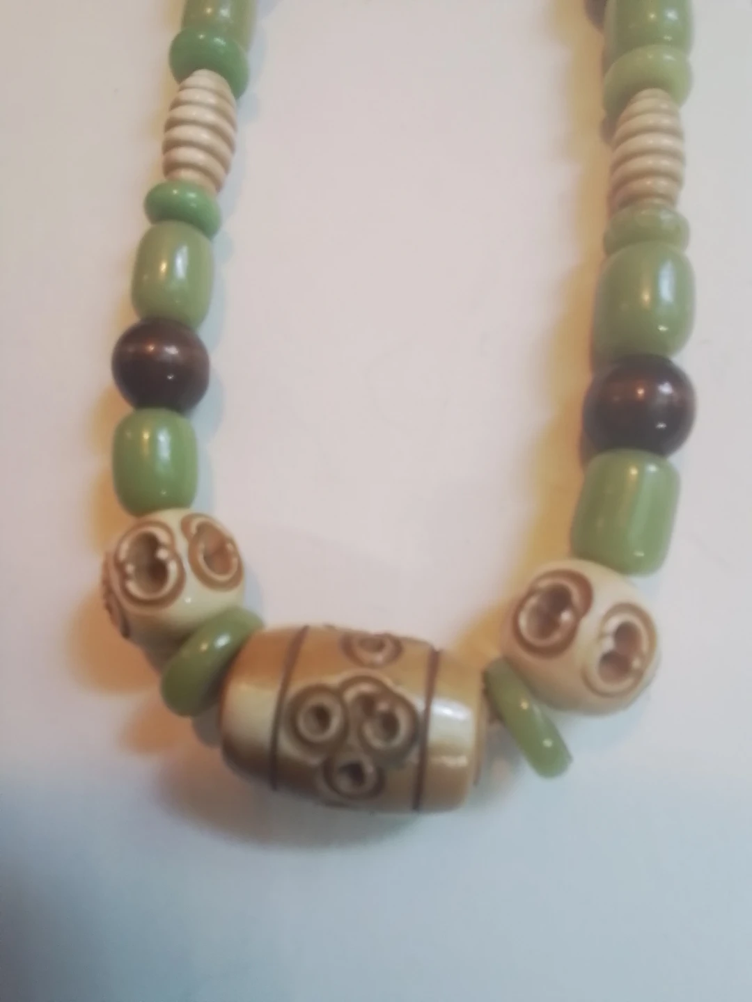 Vintage Boho Chic UV-Reactive Faux Jade & Cat’s Eye - photo 3