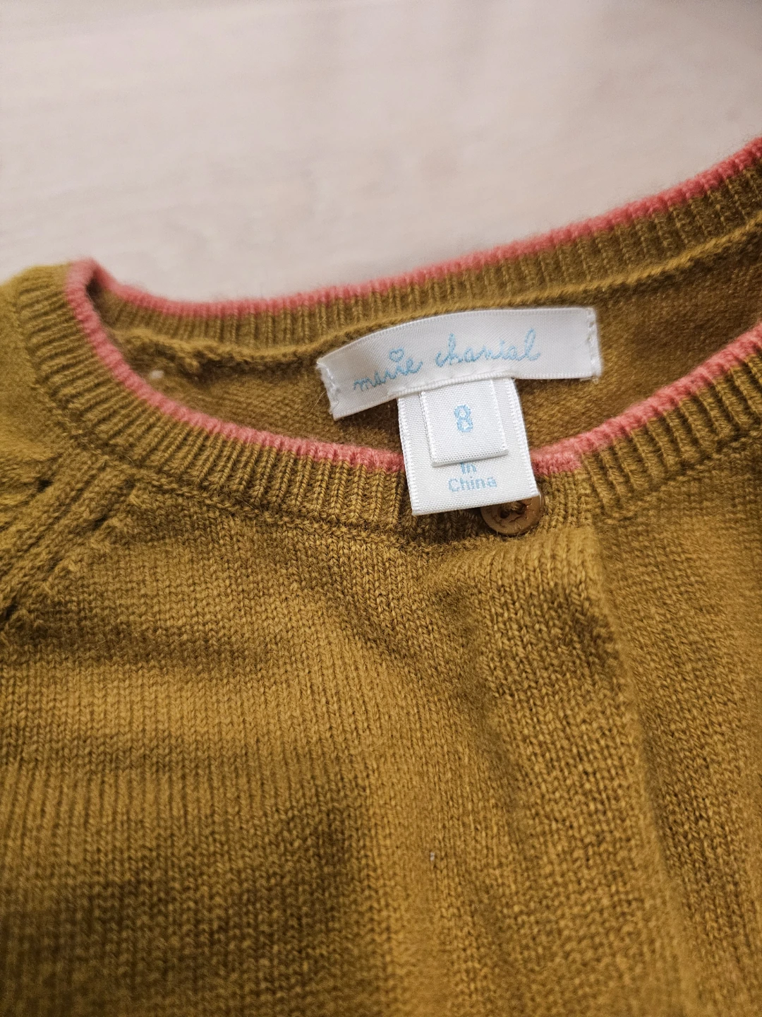Minnie Chaniel Cardigan Girls Size 8y Yellow with Pink Trim - photo 2