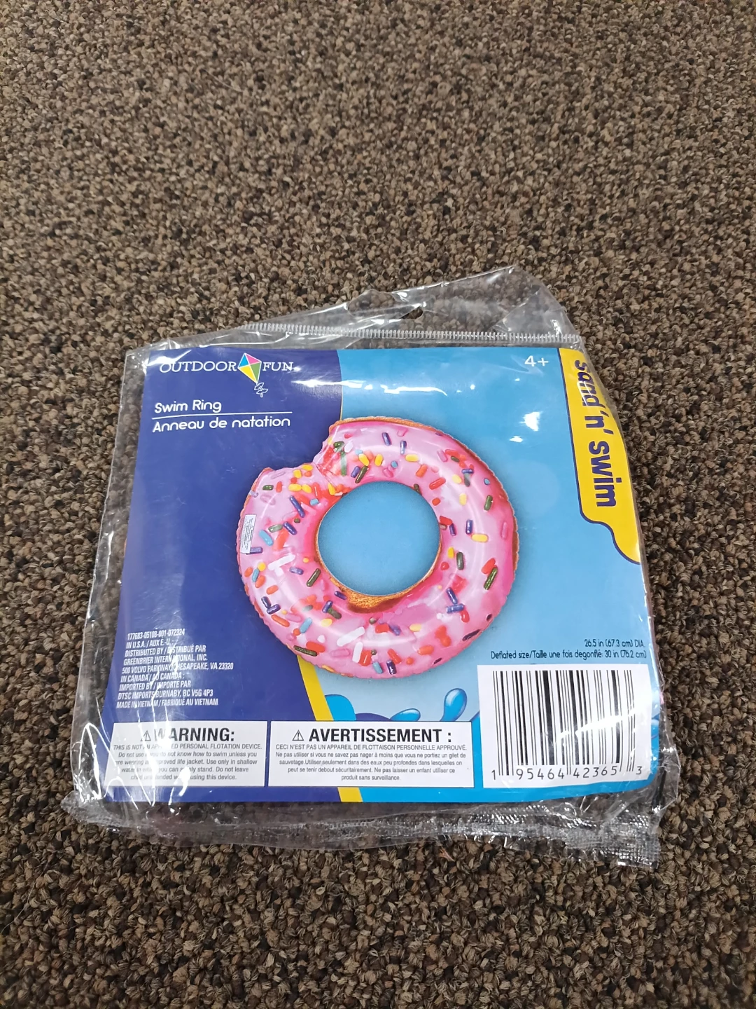 Pink Donut Swim Ring
