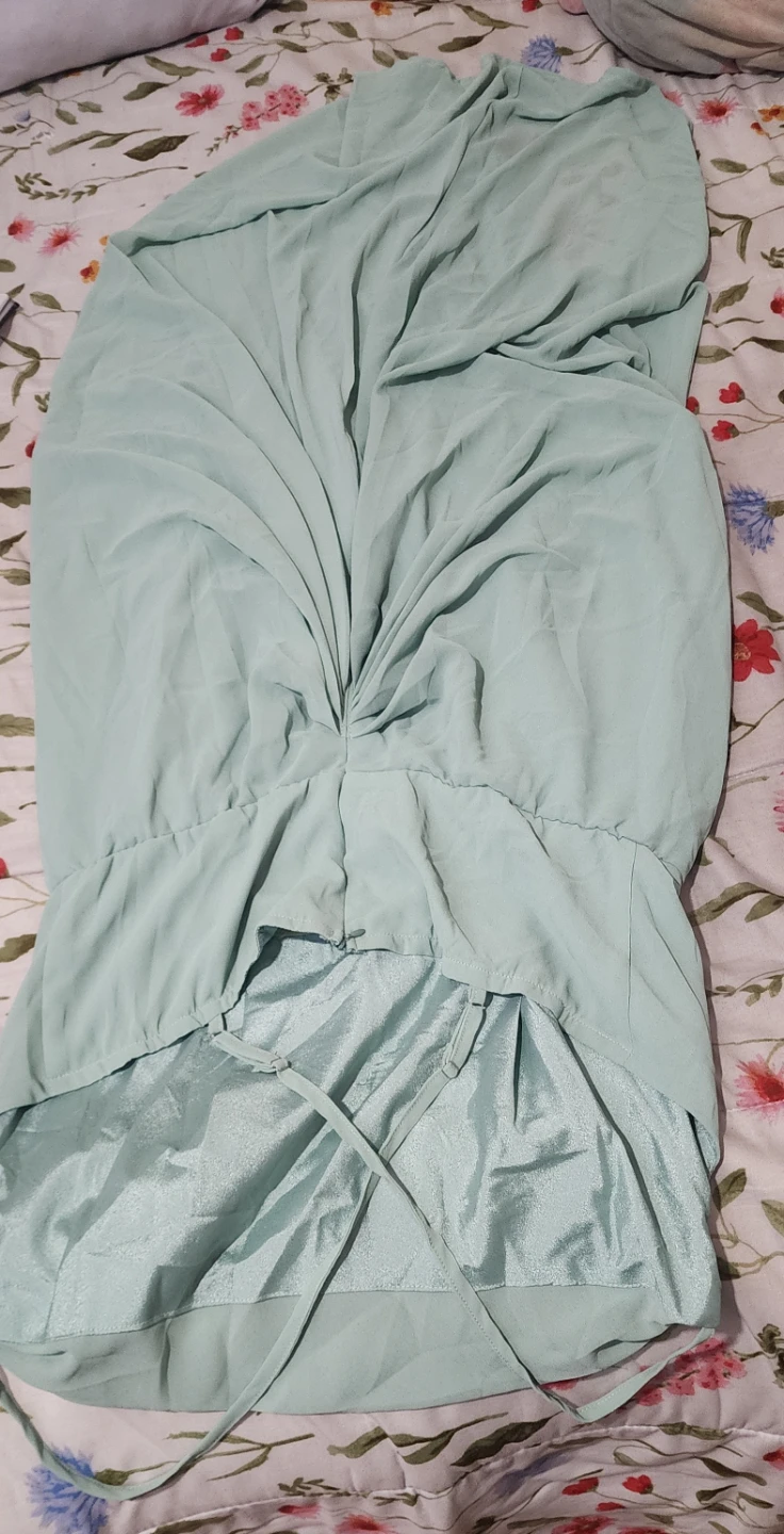Shein Curve Mint Green Ruched Strappy Dress - photo 2