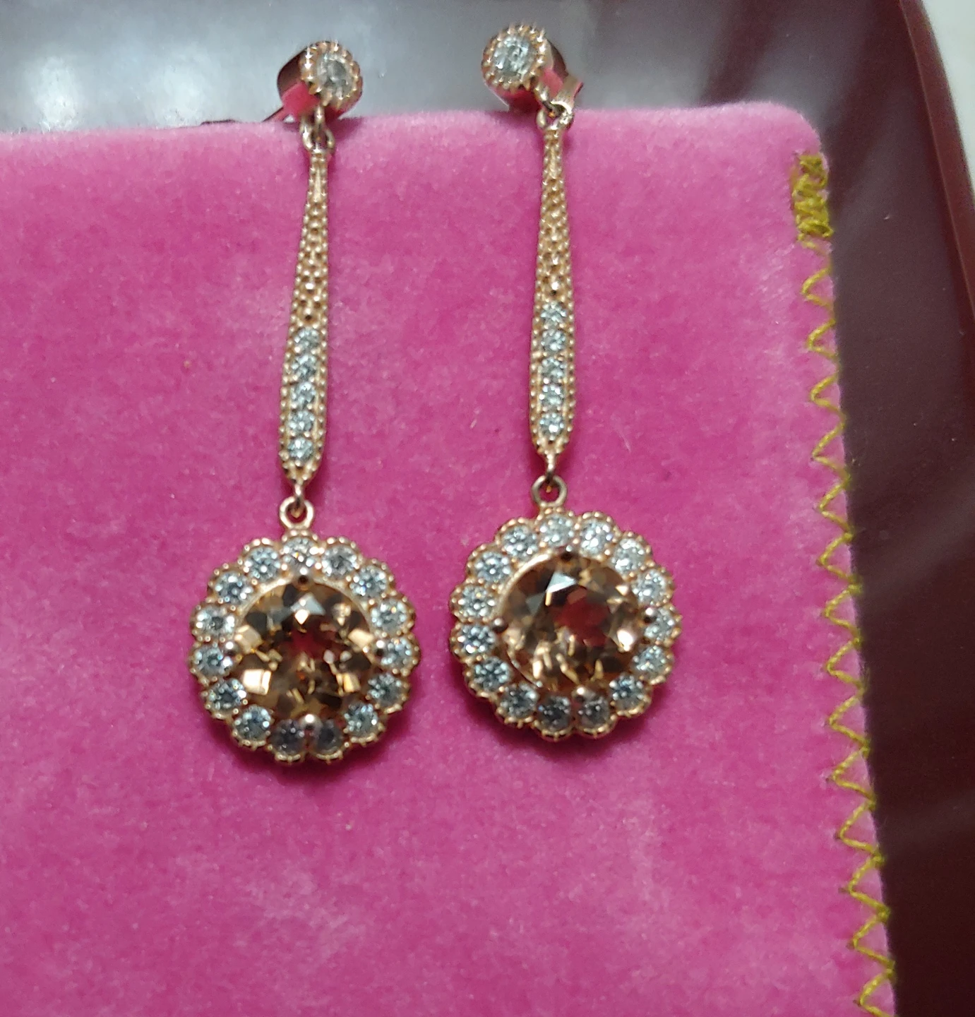 Dangle Earrings 925 rose gold - photo 5