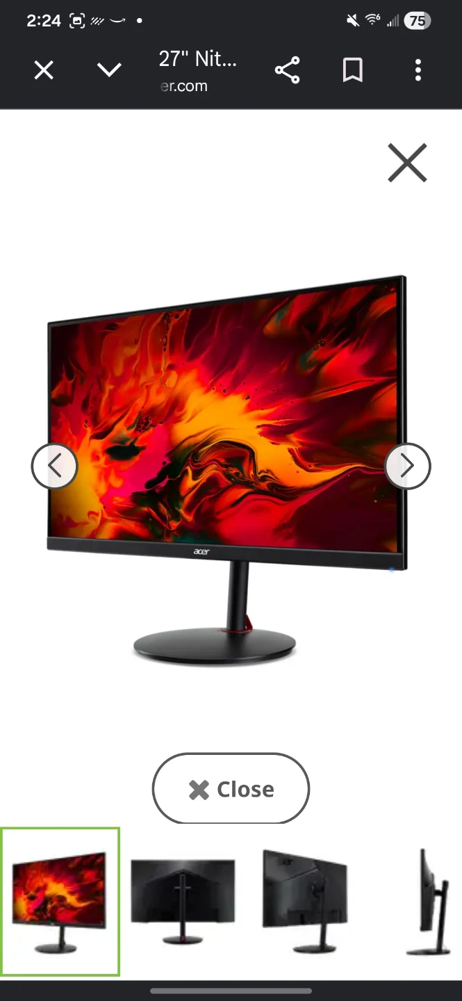 2 monitors 1#XV272U Vbmiiprx 2# aoc 24g4 - photo 2