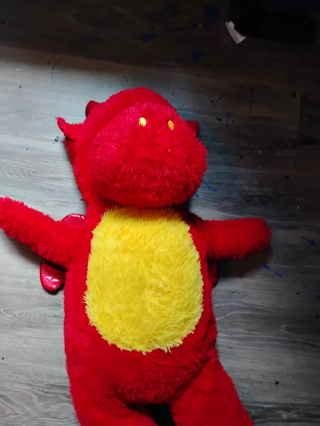 Red and Yellow Plush Dragon Toy