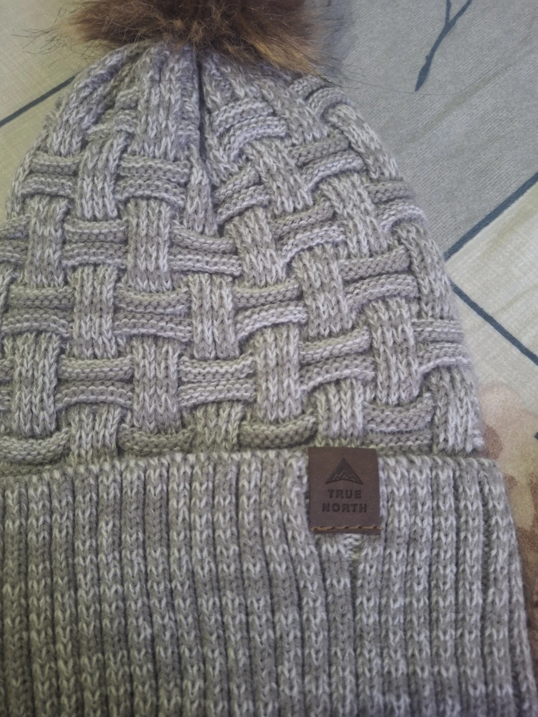 True North Grey Knit Pom Pom Hat