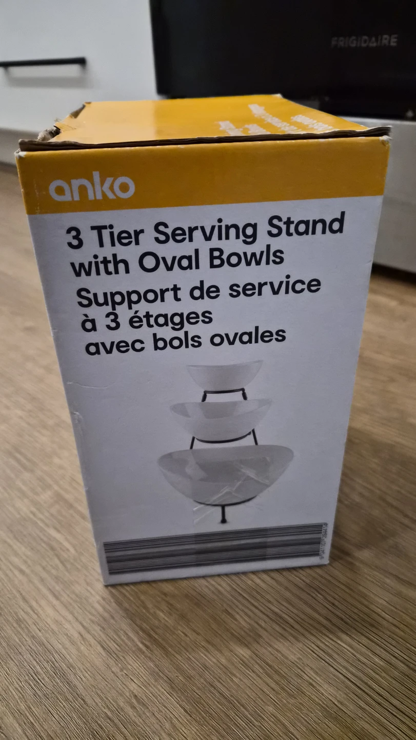 Anko 3 Tier Oval Serving Stand with Bowls - photo 2