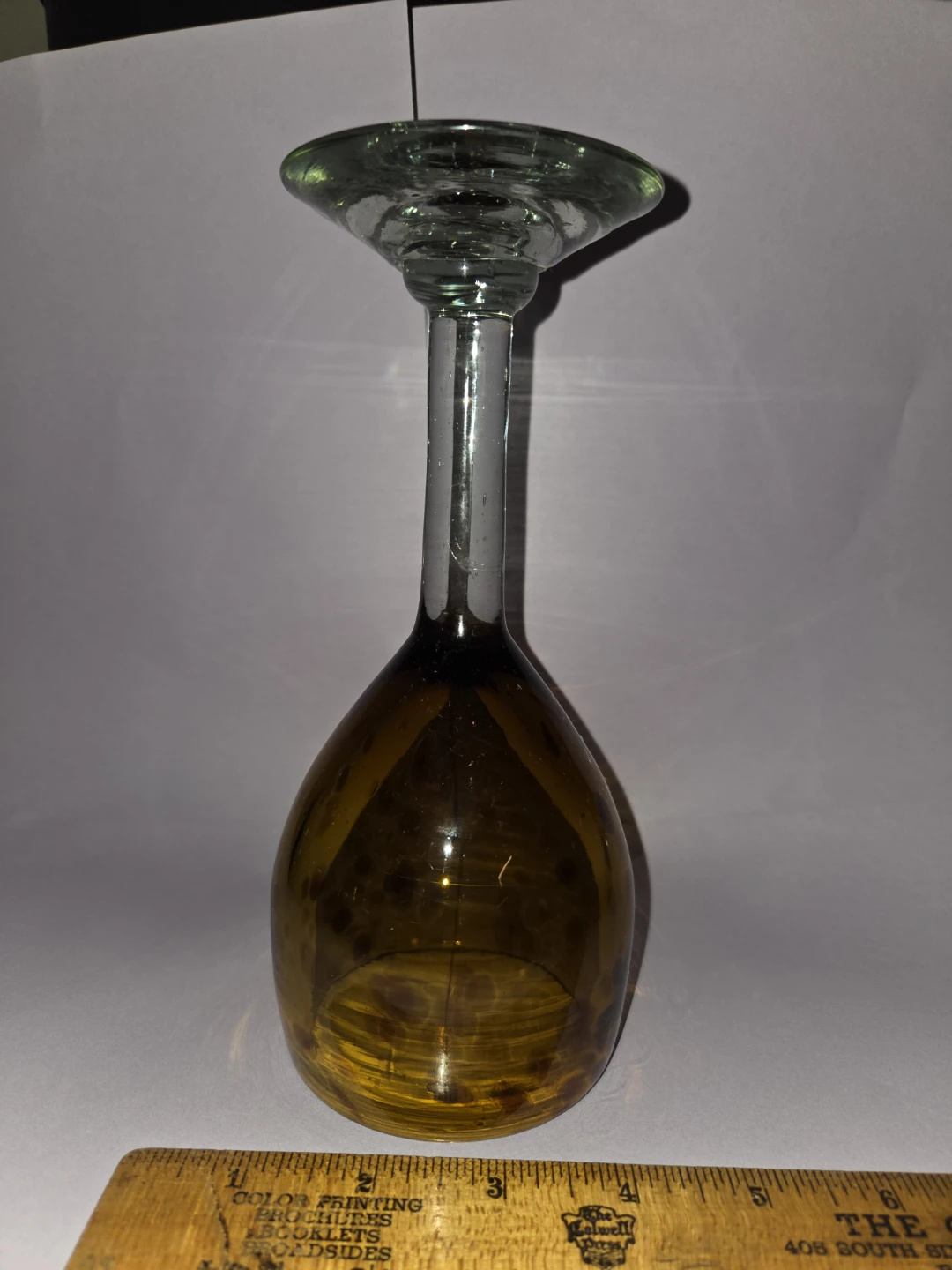 Amber Glass Wine Goblet - photo 3