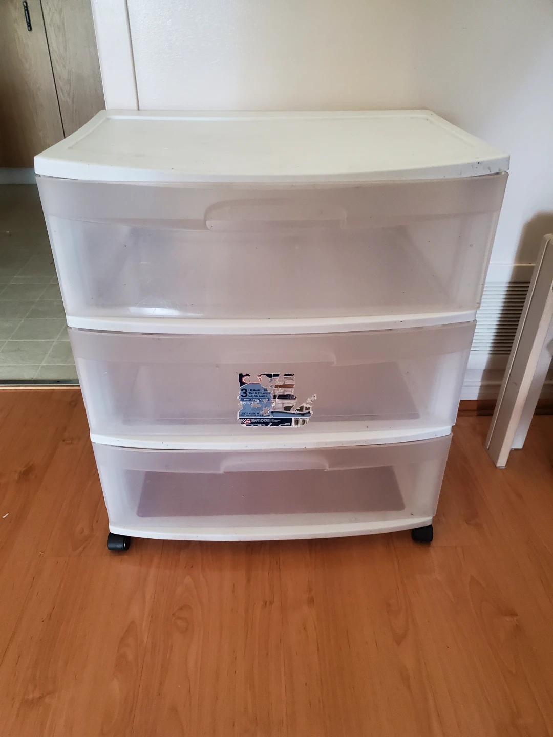 3-Drawer Plastic Storage Cart