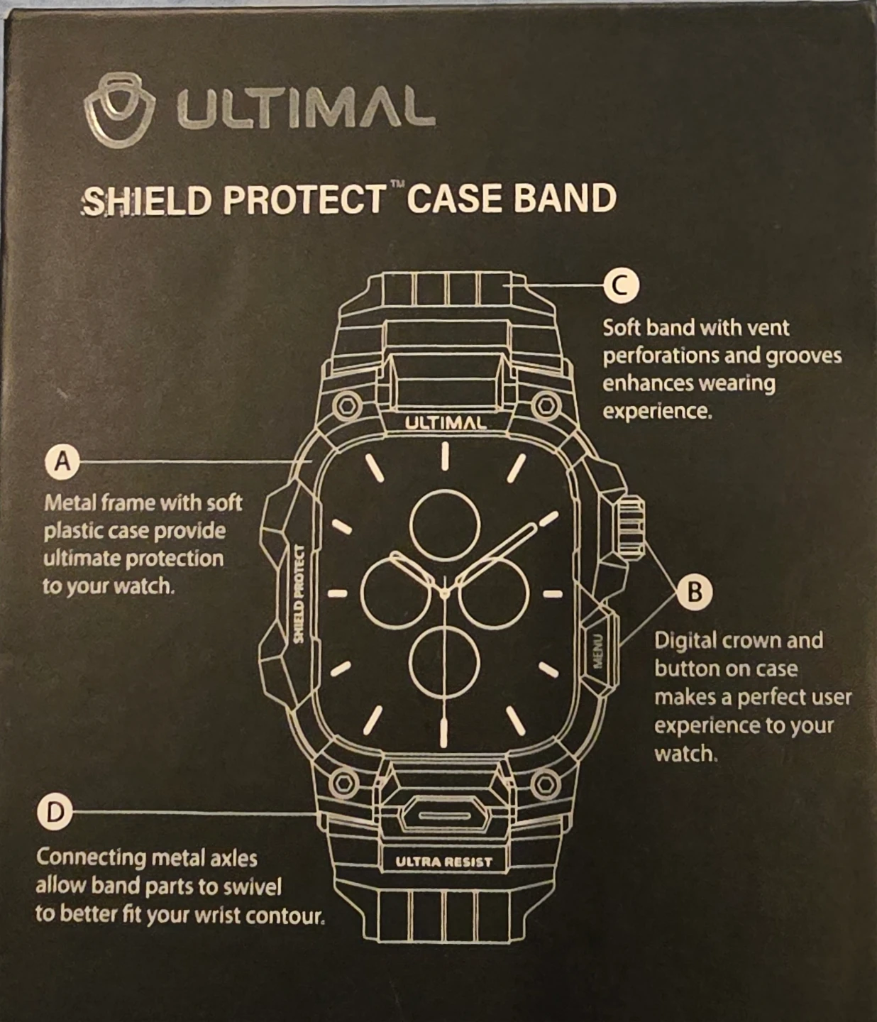 ULTIMAL Shield Protect Case Band for Apple Watch