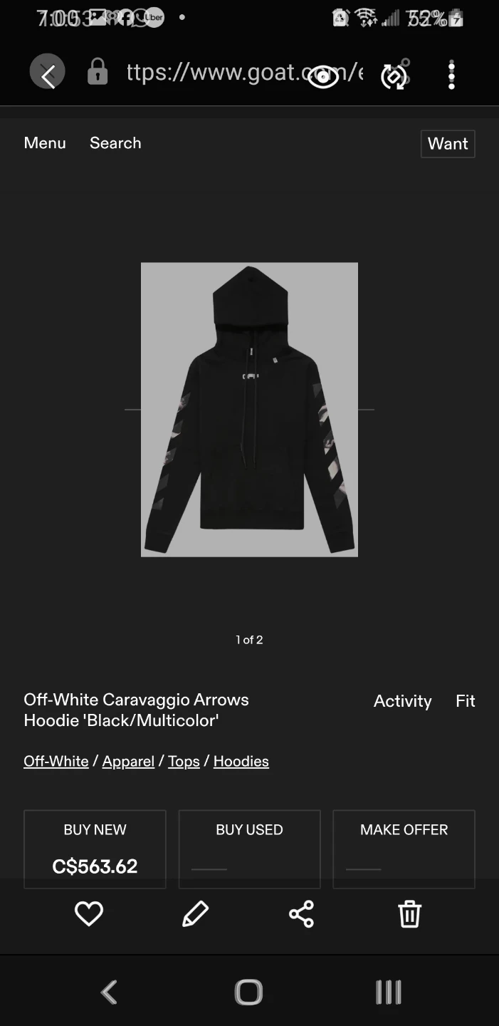 Off-White Caravaggio Arrows Hoodie