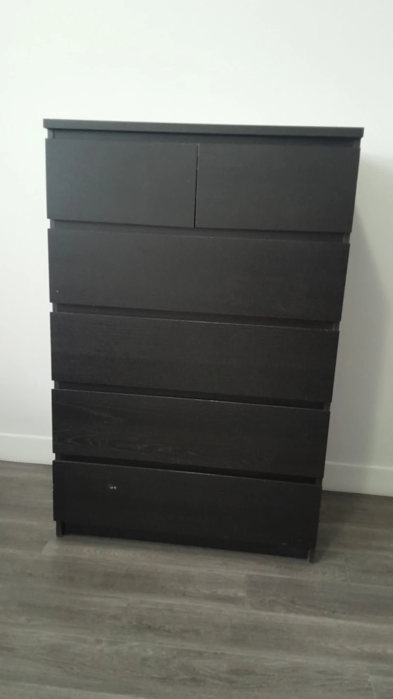 Dark Brown 6-Drawer Dresser