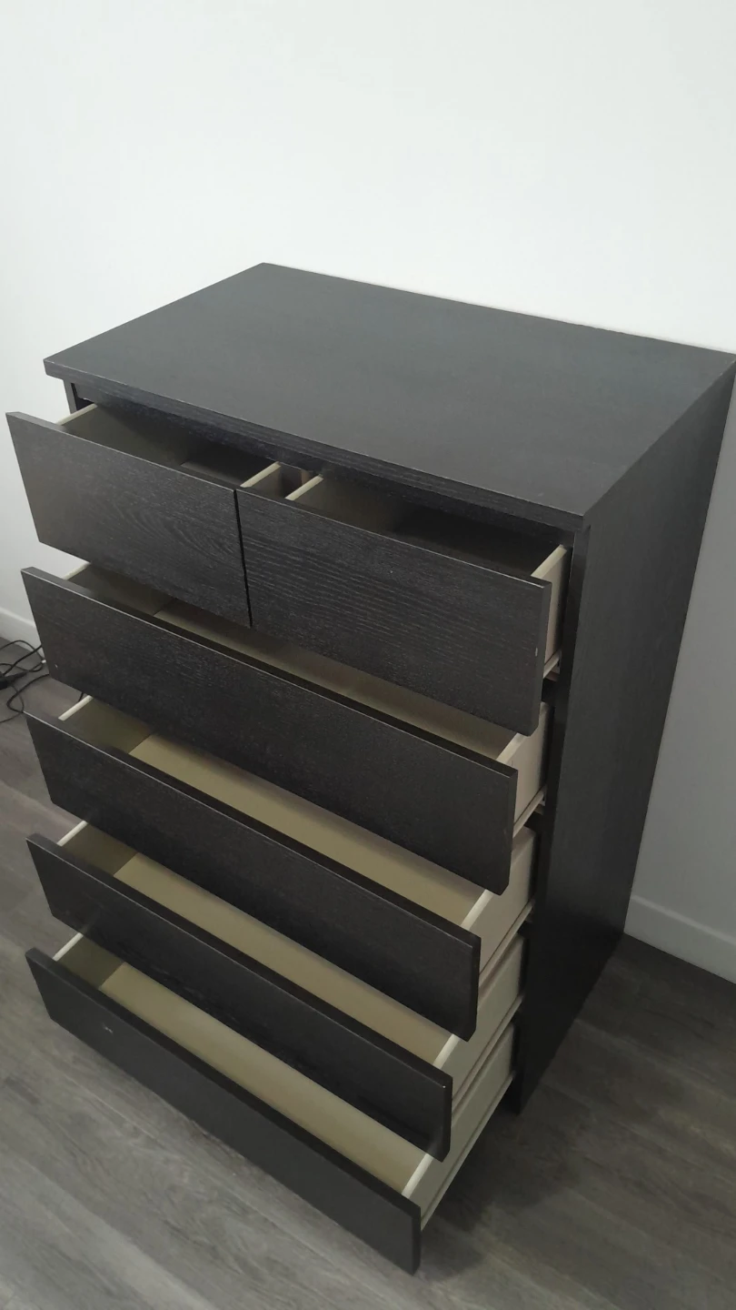 Dark Brown 6-Drawer Dresser - photo 4