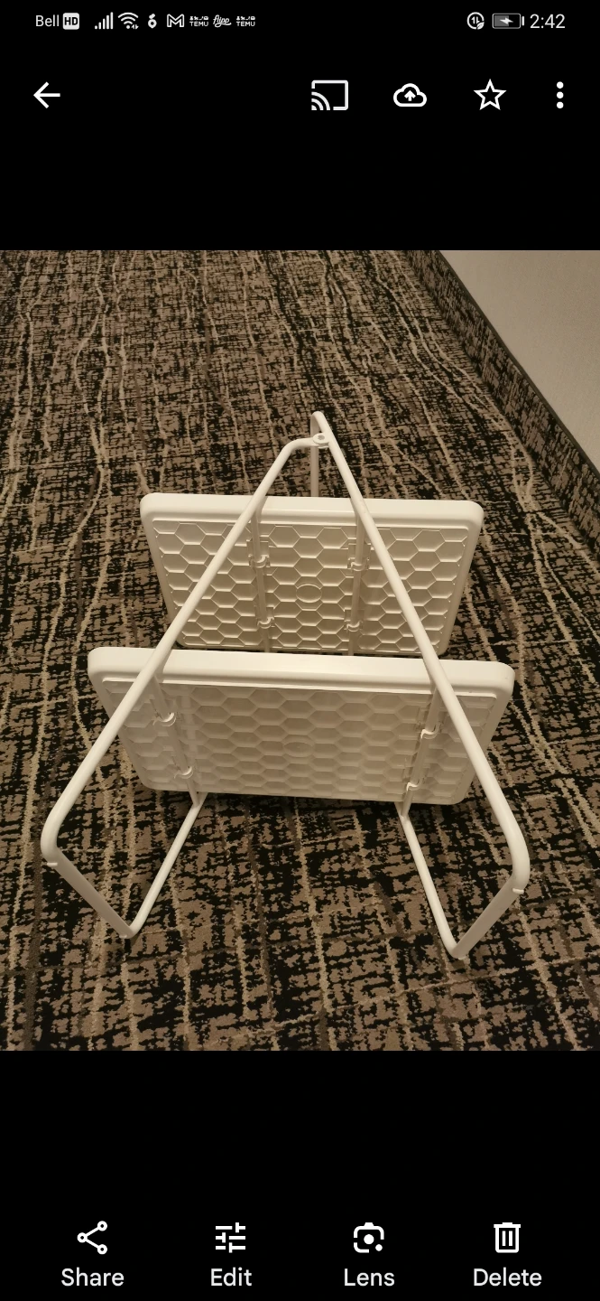 IKEA White Folding Tray Table - photo 4