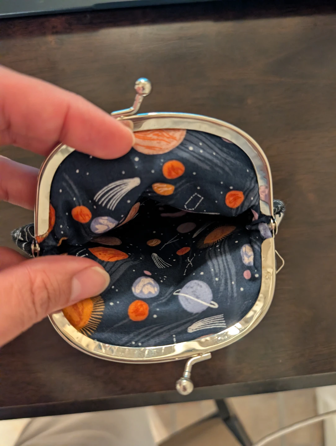 Coin Purse with Math and Space Print - photo 3