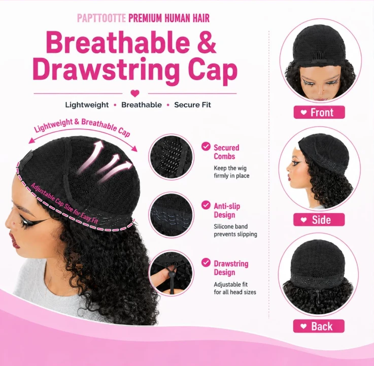 Premium Human Hair Curly Wig - photo 2