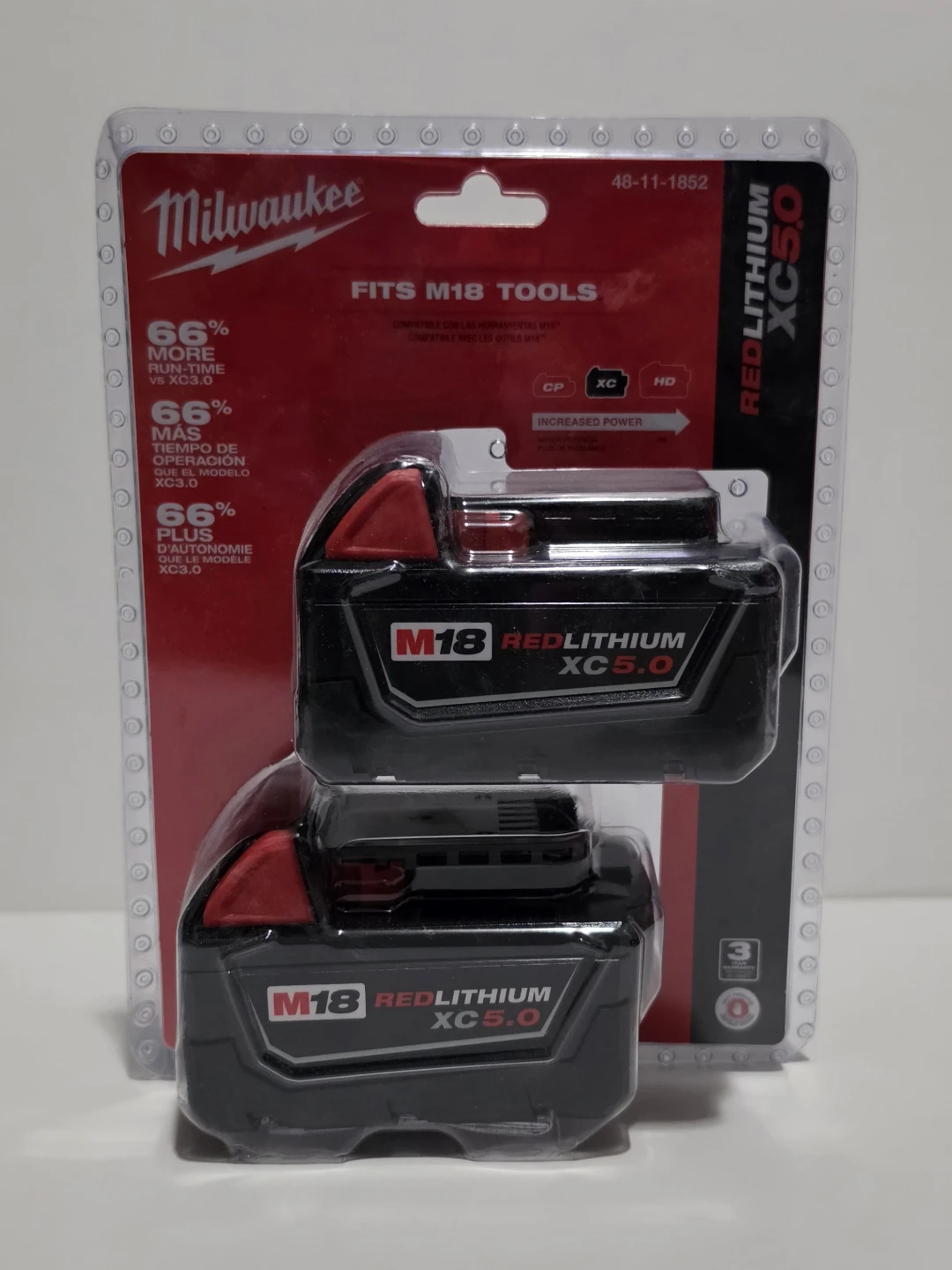 Milwaukee M18 REDLITHIUM XC5.0 Battery 2-Pack