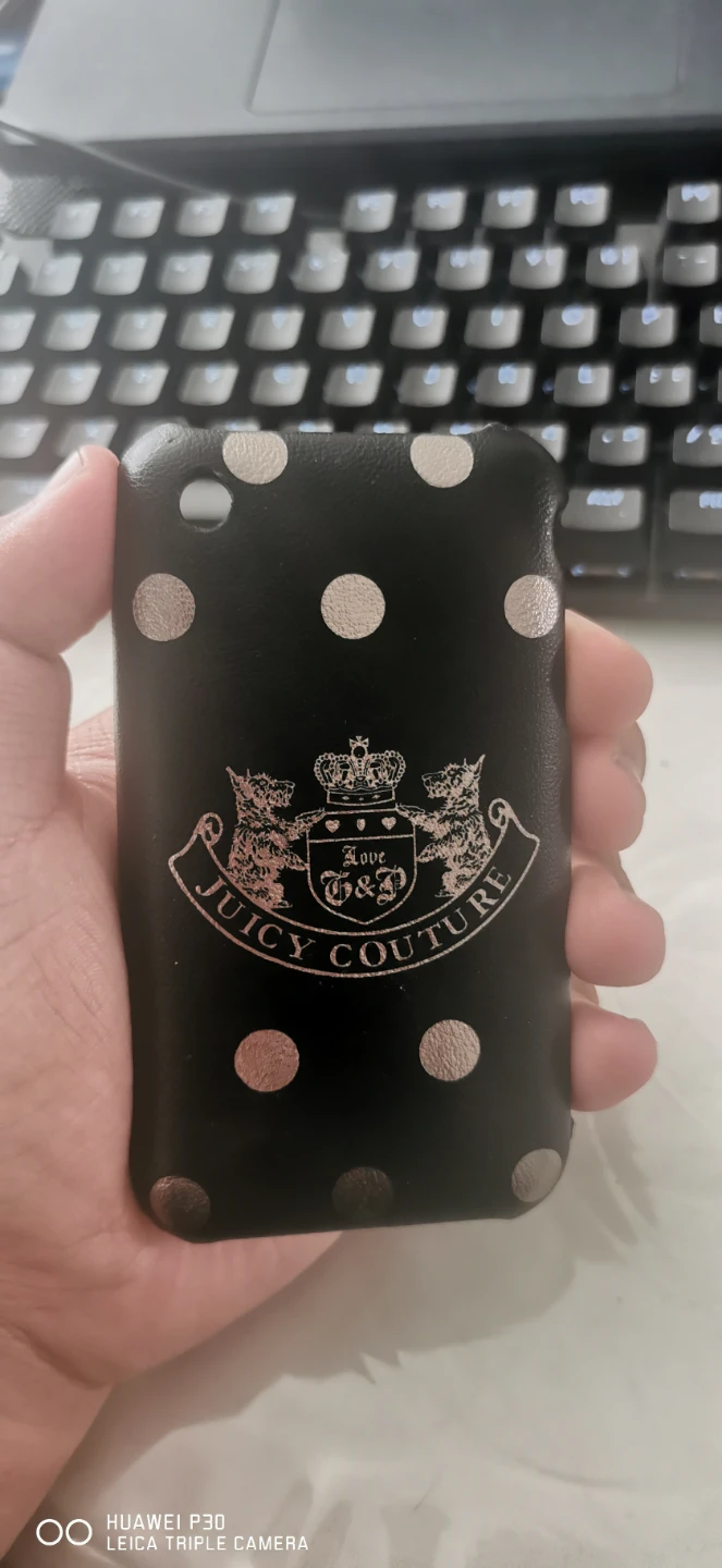 Juicy Couture Black Polka Dot Phone Case