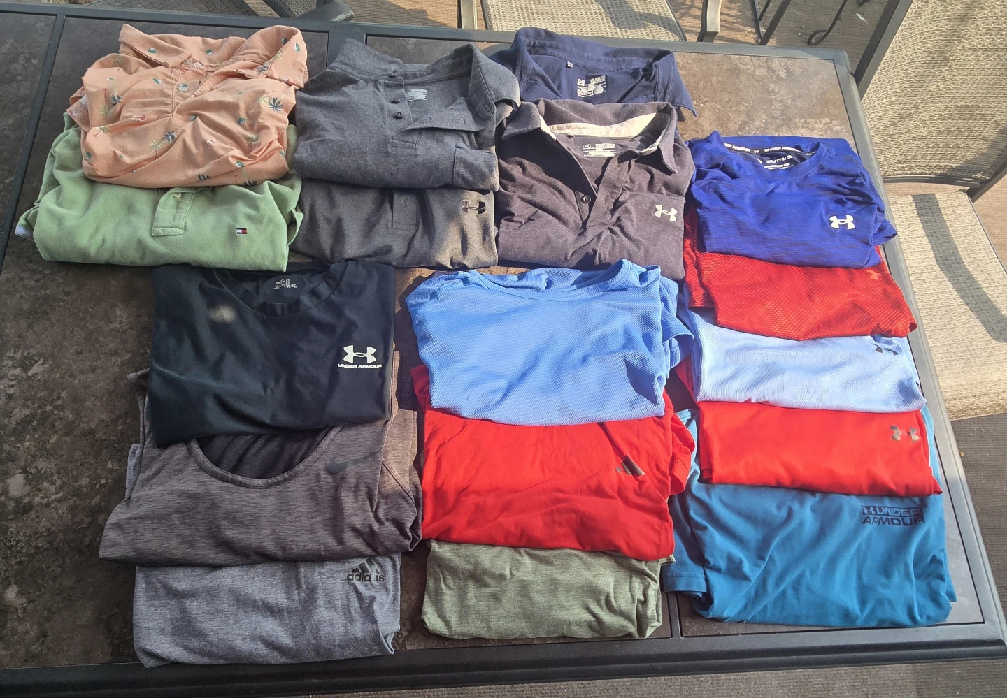 Men's TEES, Tanks & Polos. 2XL. UA, Nike, Adidas.