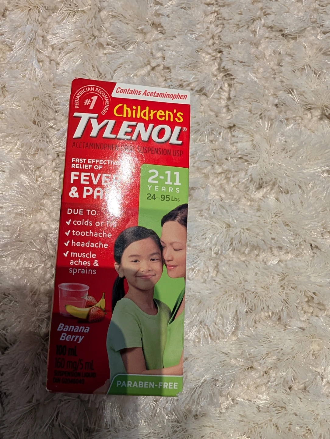 Children's Tylenol Banana Berry Flavour