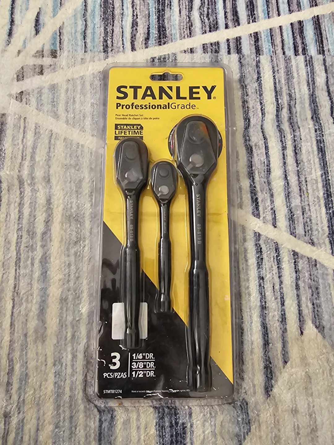 Stanley Professional Grade 3-Piece Ratchet Set
