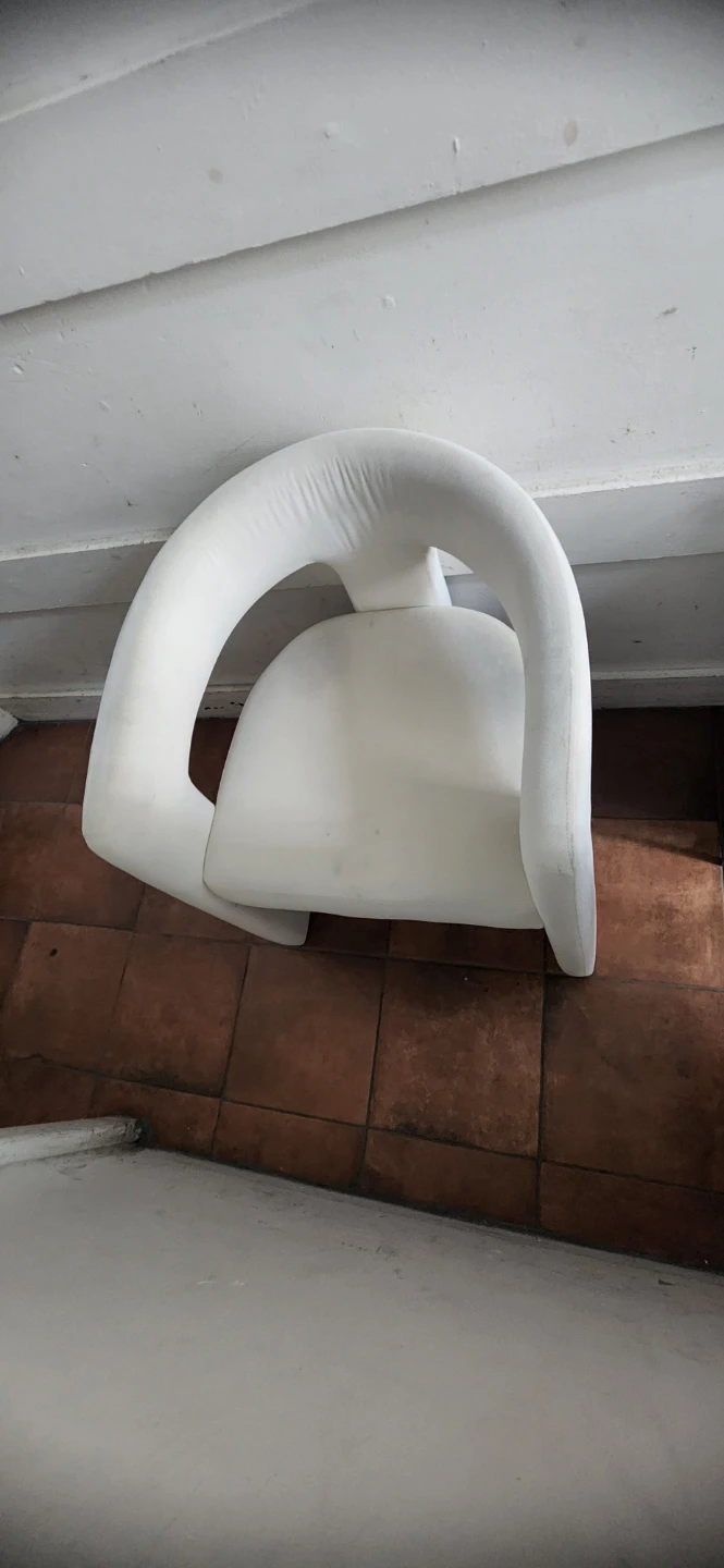 White Upholstered Accent Chair