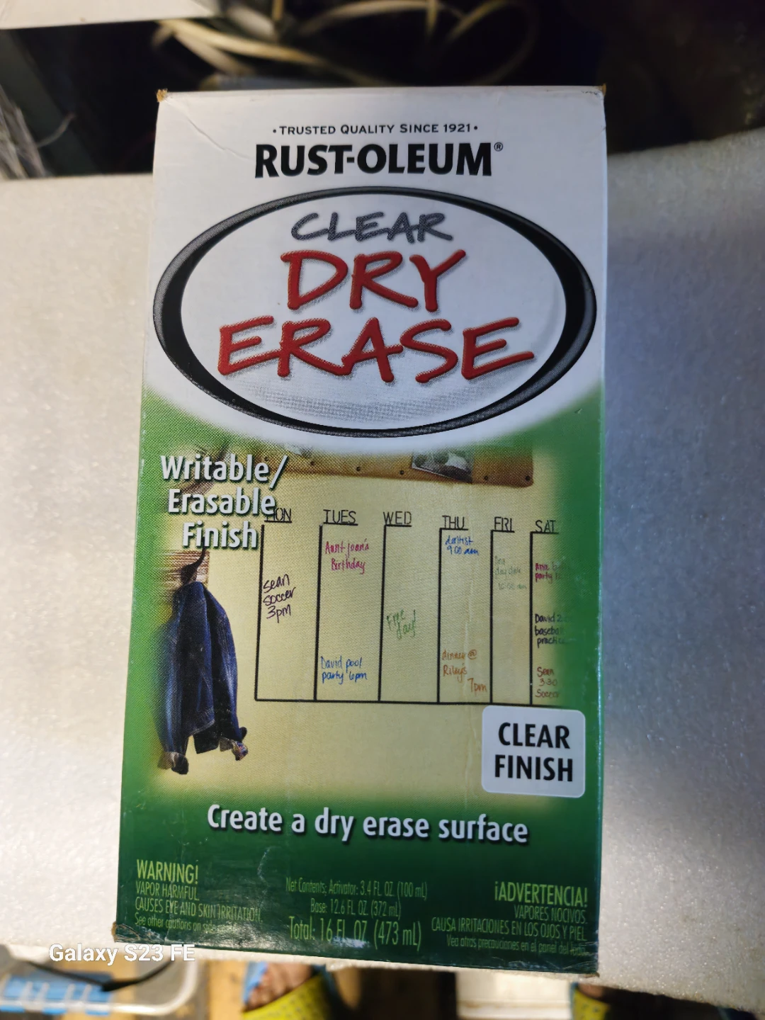 Rust-Oleum Clear Dry Erase Paint