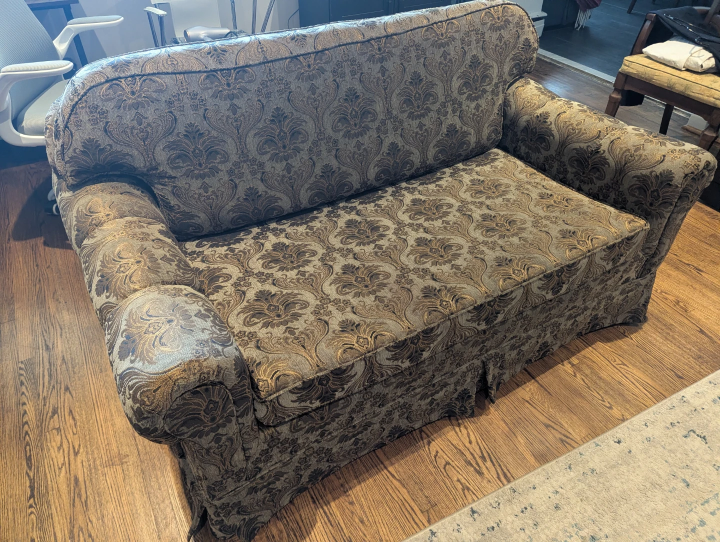Two-seater patterned sofa (loveseat) - photo 3