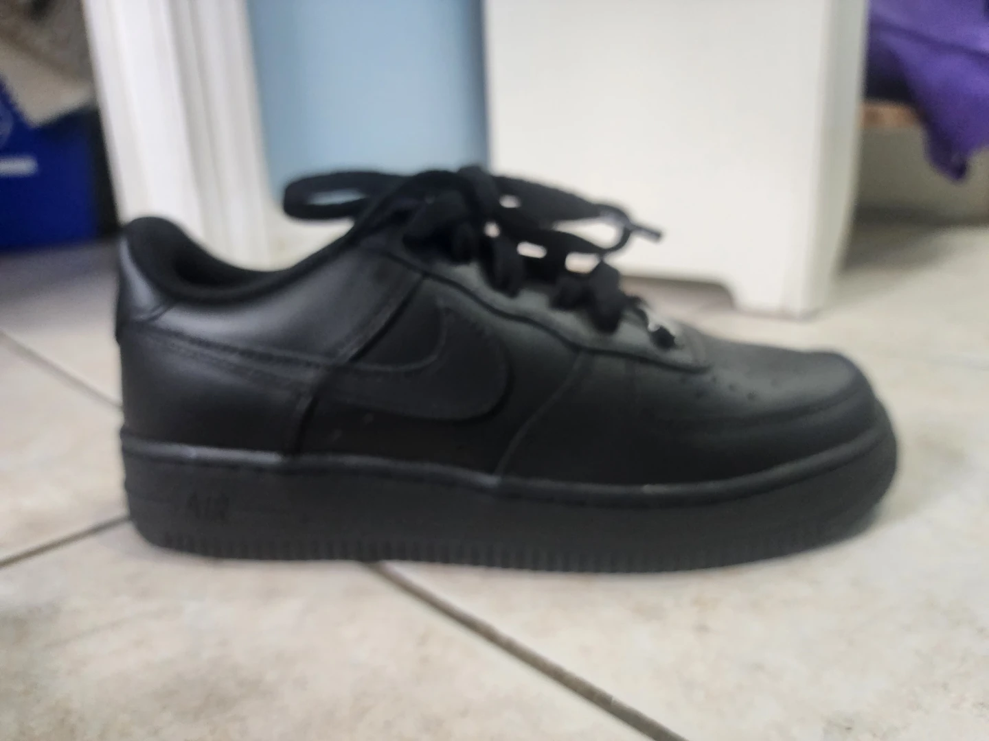 Nike Air Force 1 LE (GS) Black Youth Shoes - photo 2