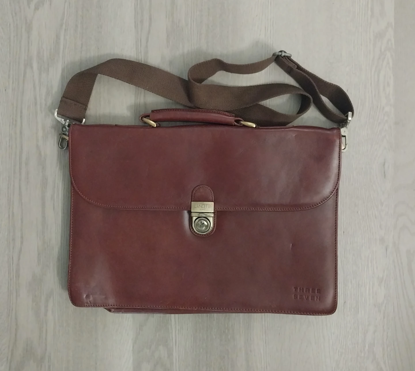 Lancetti Briefcase - Brown Leather