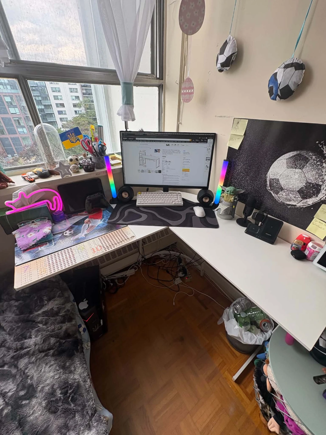 White L-Shaped Desk