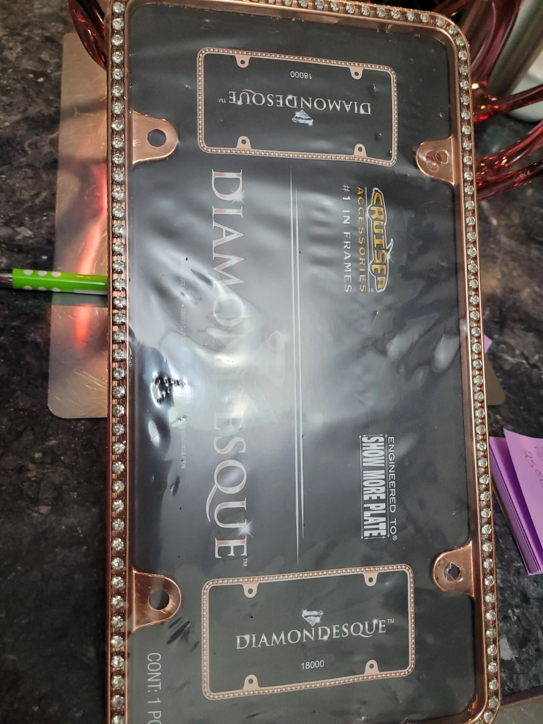 DIAMONDESQUE Bling License Plate Frame - photo 2