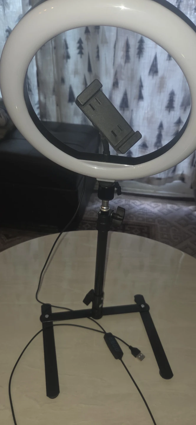 LAQIUIUE Ring Light with Phone Holder