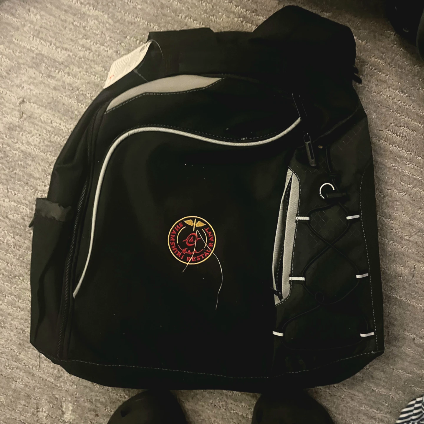 black backpack