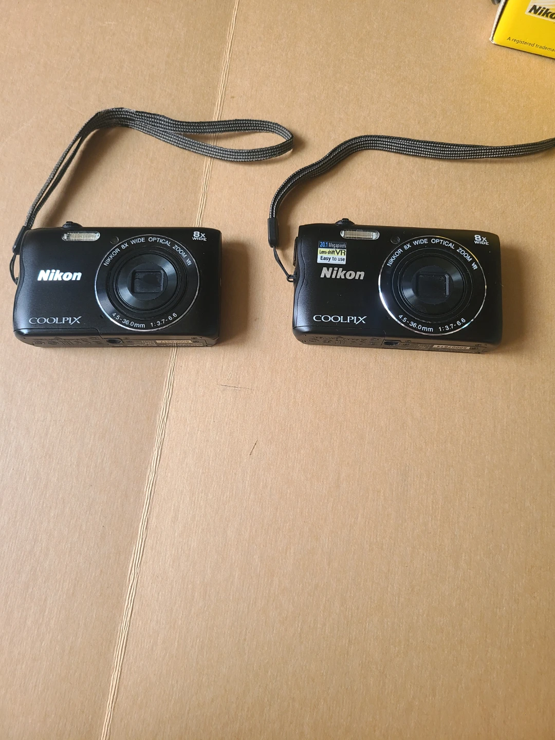 Two Nikon COOLPIX A300 Digital Cameras