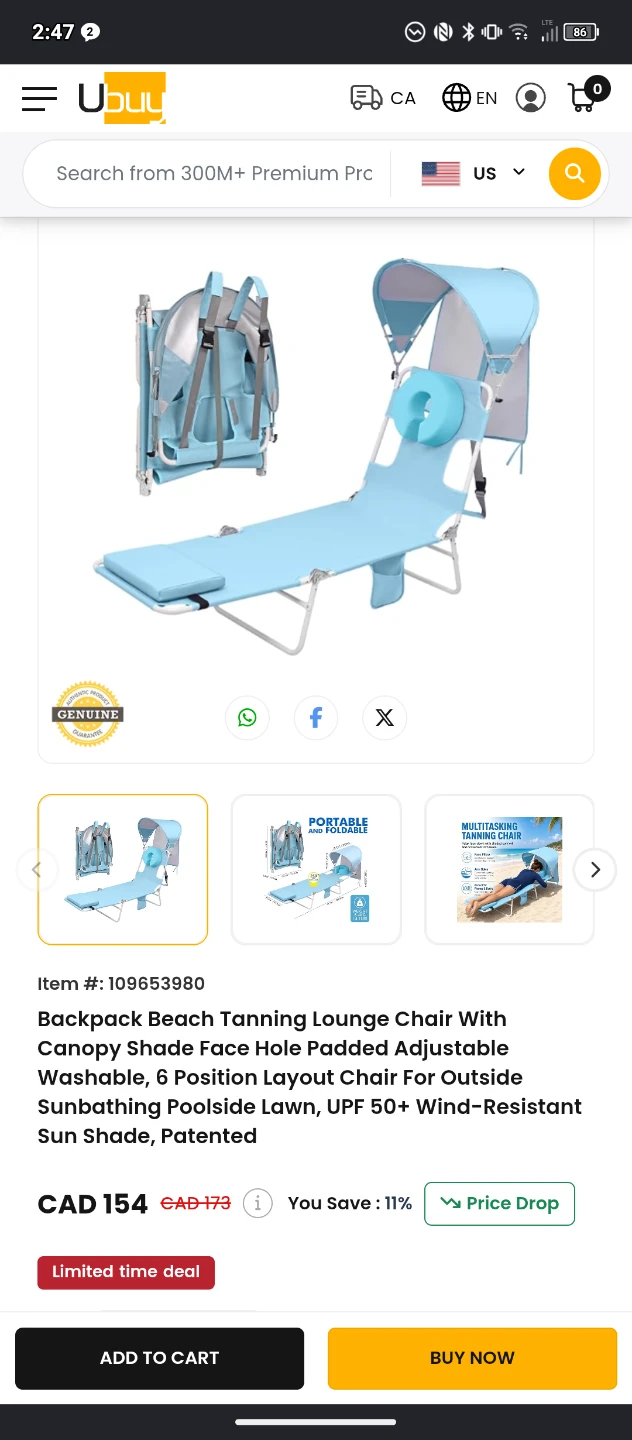 Pink Beach Lounge Chair with Canopy