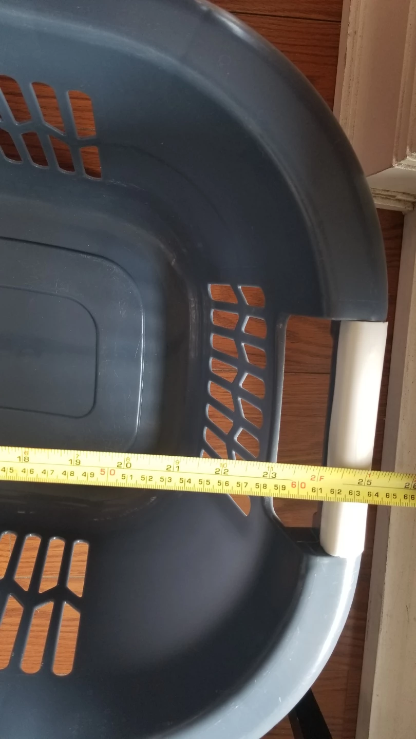 Grey Laundry Basket with White Handles - photo 5