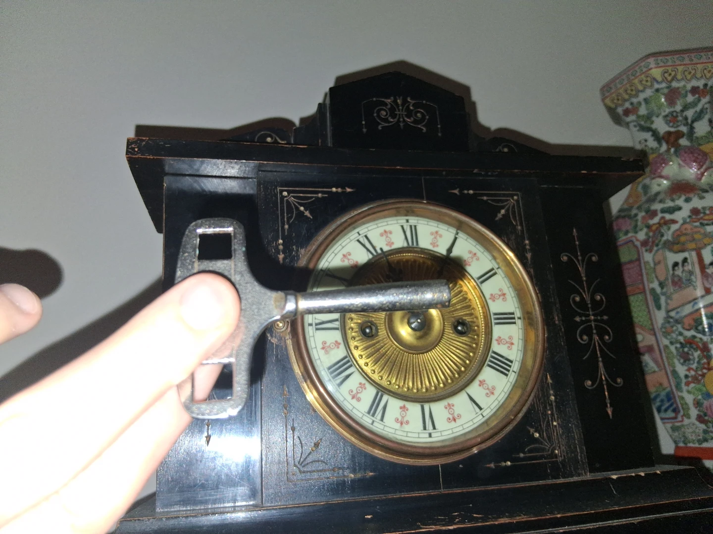 HAC 1 Day Strike Mantel Clock antique German clock - photo 3