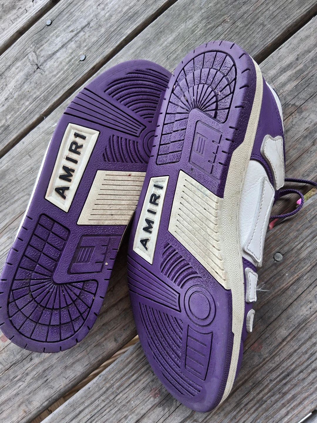 Amiri Purple & White Low Top Sneakers - photo 5