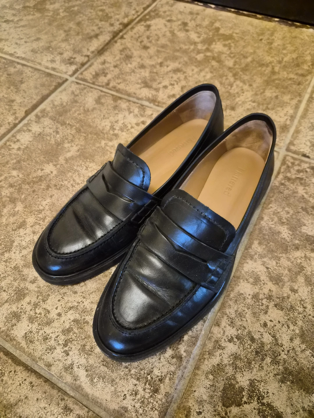 Flattered Black Leather Loafers