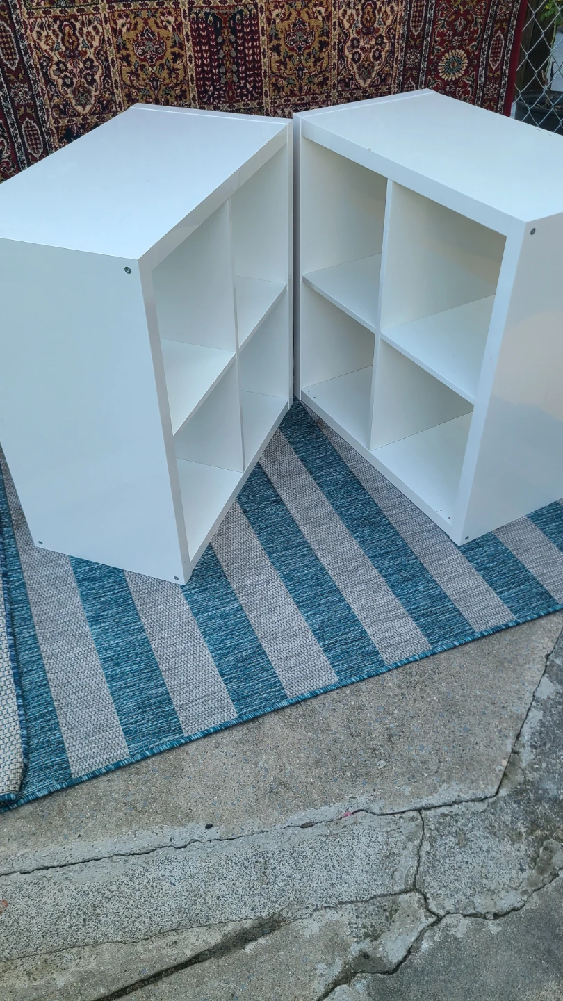 White 4-Cube Storage Shelf Unit - photo 5