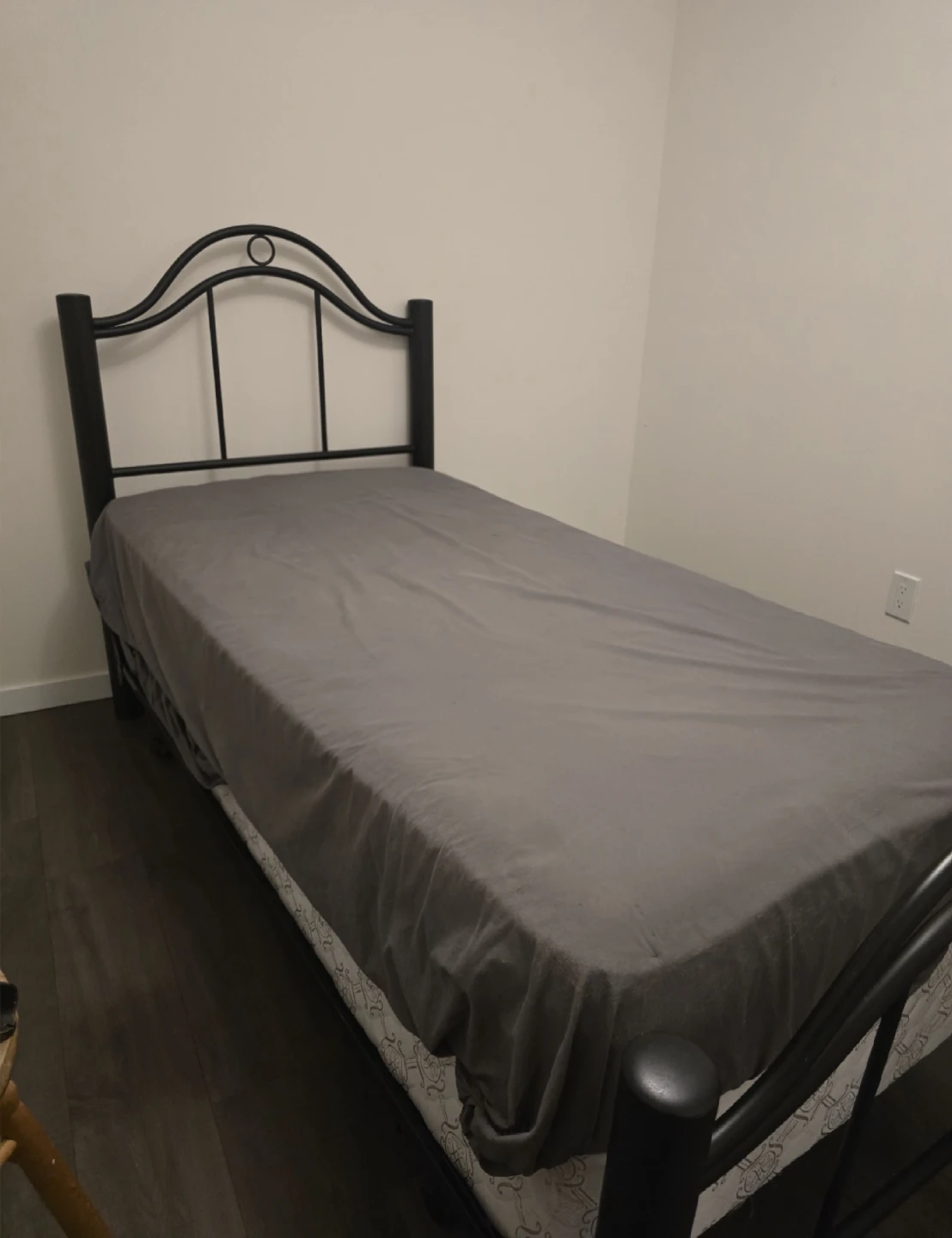 Single bedframe with mattress