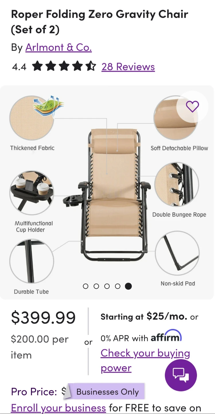 ROPER Folding Zero Gravity Chairs - photo 4