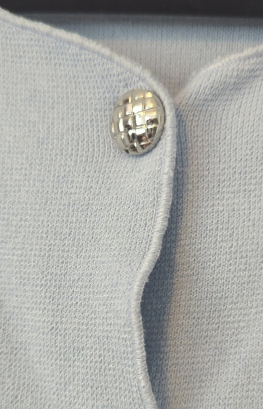 H&M Blue Cropped Button-Up Cardigan - photo 5