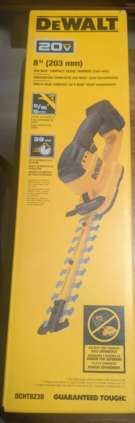 DEWALT 8" (203 mm) 20V MAX Compact Hedge Trimmer