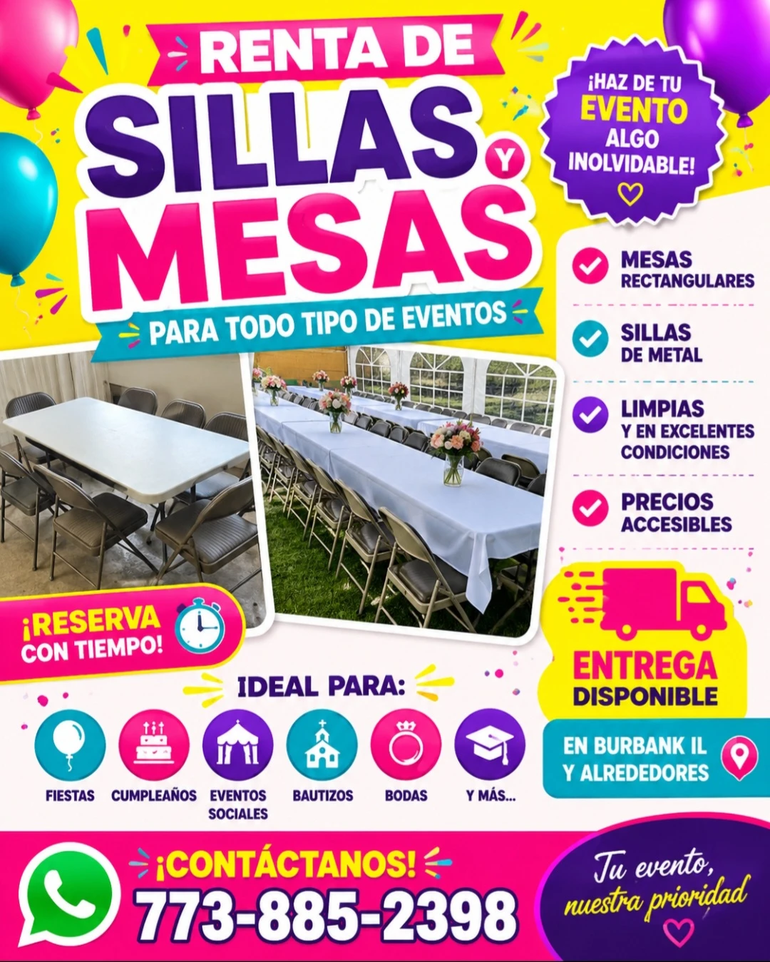 Chair and Table Rentals for All Events