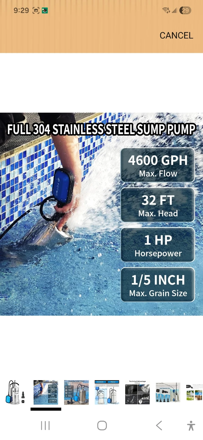 FOTING Automatic Sump Pump - photo 2