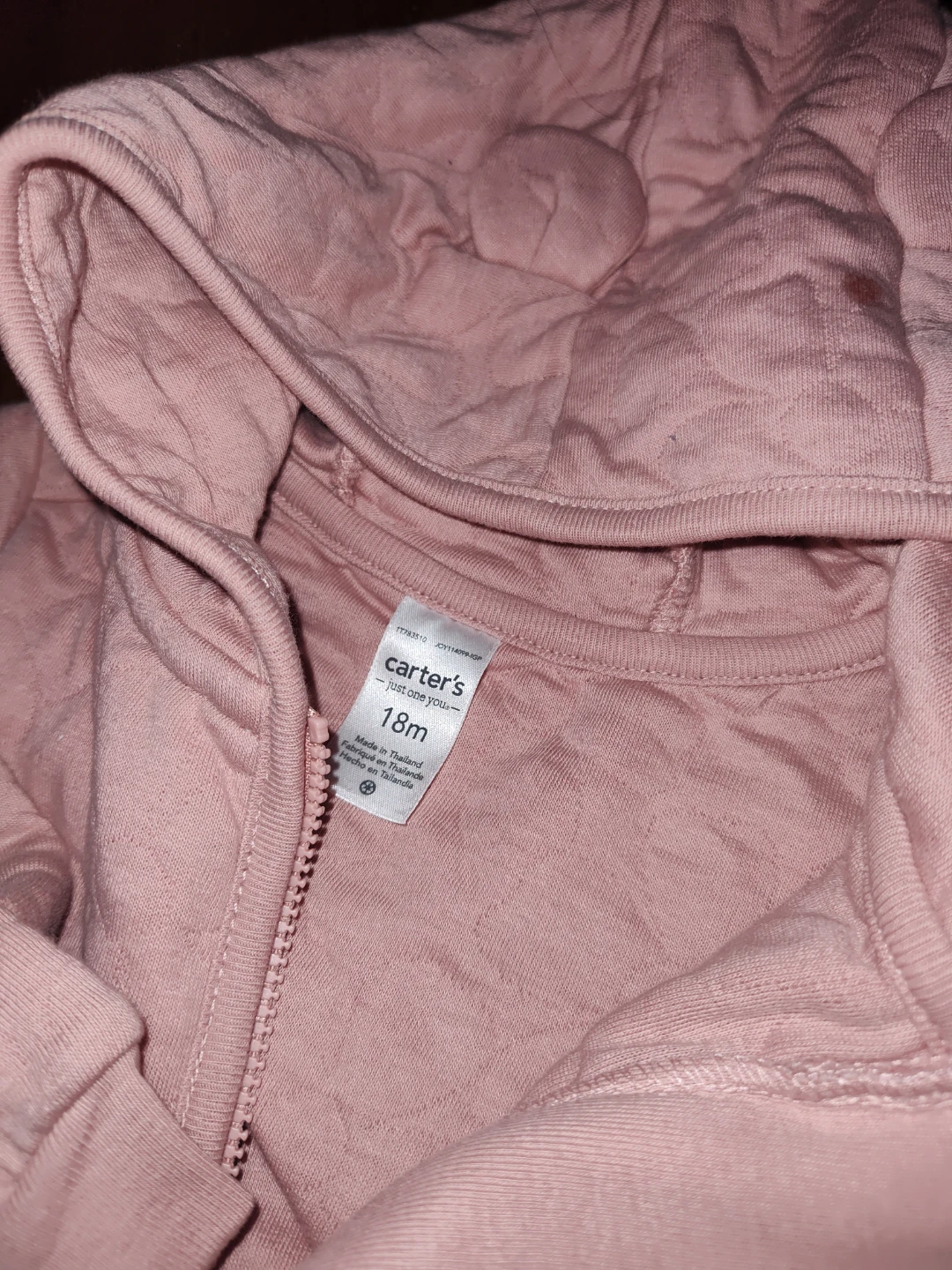 Carter's Pink Quilted Hoodie & Pants Set - photo 2