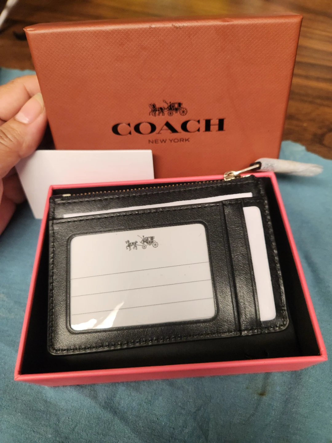 Coach Card Case Wallet with Zipper - photo 2