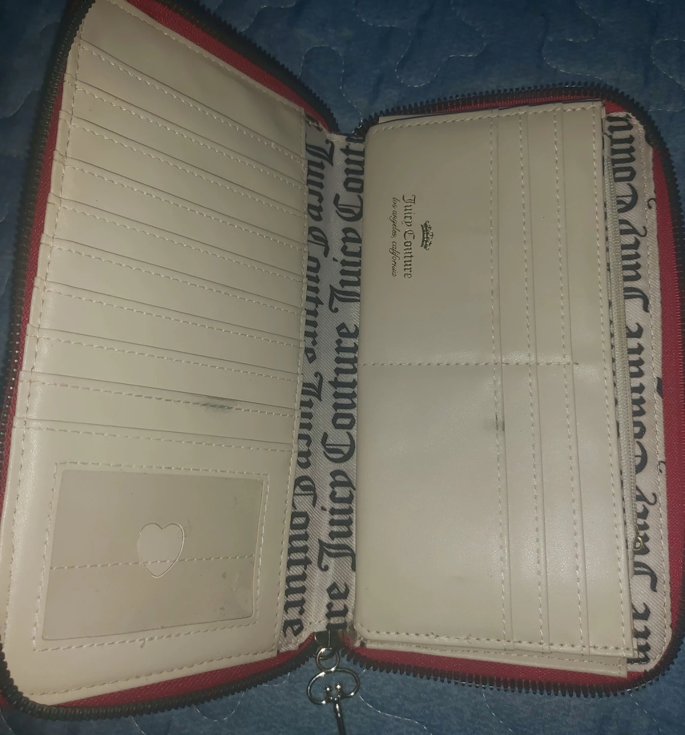 black pebbled leather Juicy Couture zip-around wallet - photo 2